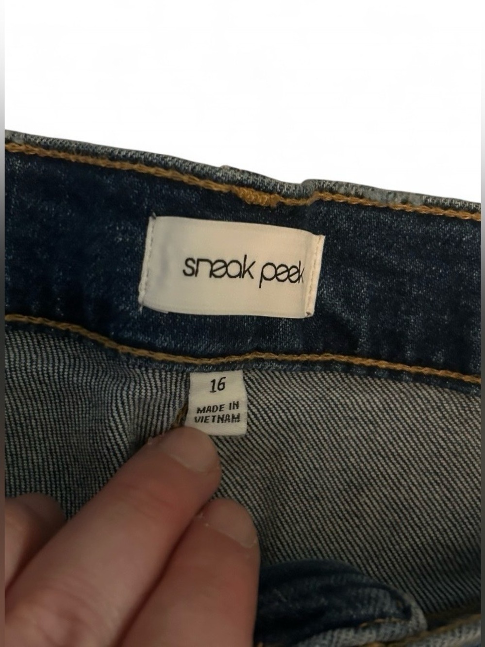 Sneak Peek Plus Size High Rise Dark Wash Cuffed Jeans - NWT - Picture 3 of 5